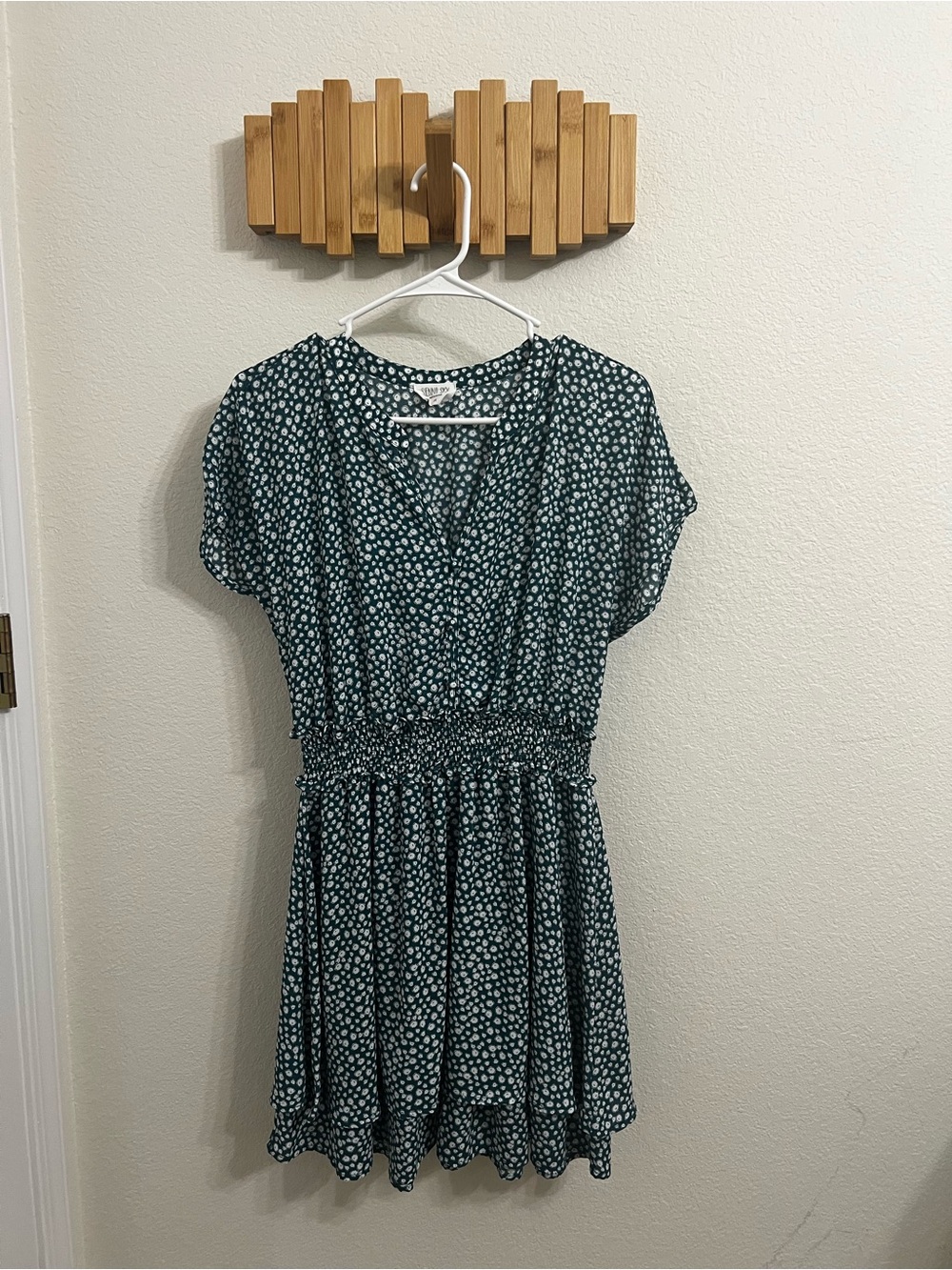 Sienna Sky Teal Floral Button-Front Dress